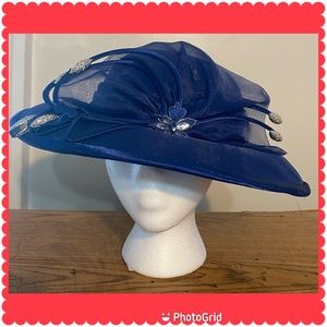 Sophisticated Navy Blue Church Hat